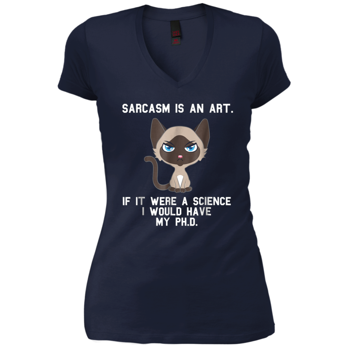 Sarcasm is an art...Funny cute sarcastic cat t-shirt