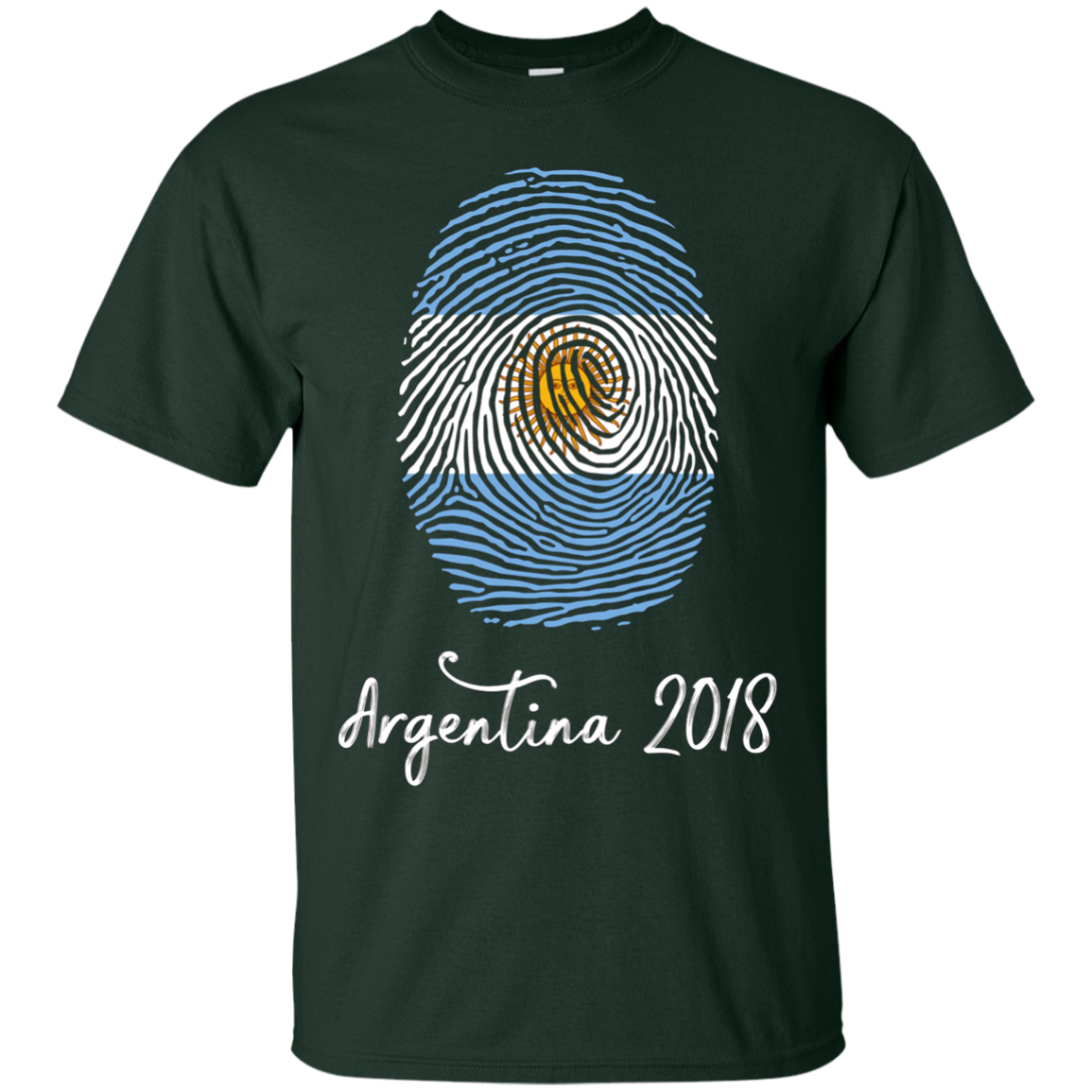 Argentina Shirt 2018 Thumbprint Soccer Flag Design