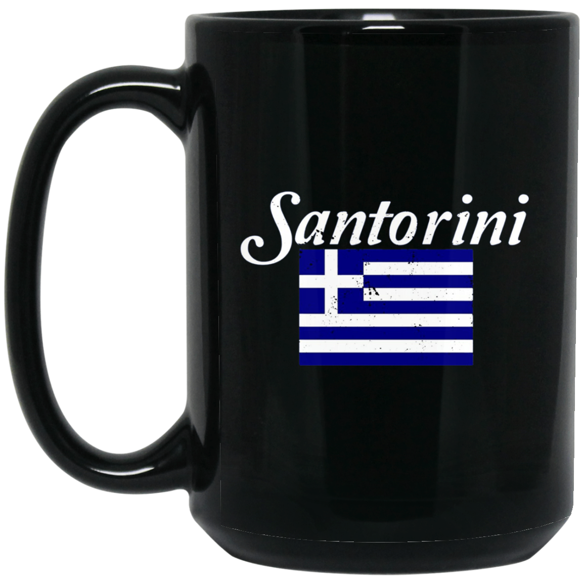 SANTORINI T Shirt Cool Greek Flag Island On The Aegean Sea