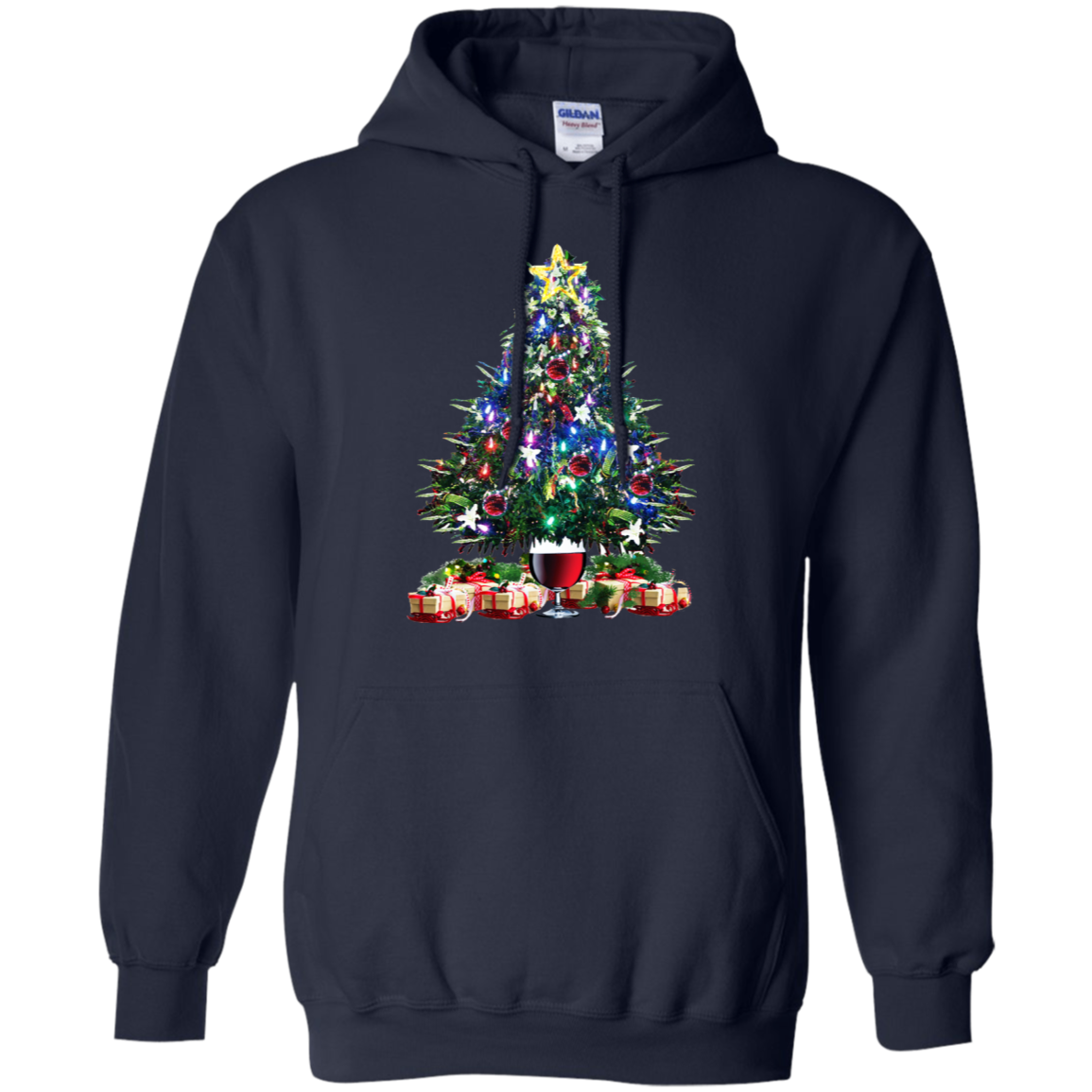 Christmas Tree Wine Glass - Merry Xmas Shirt Tee