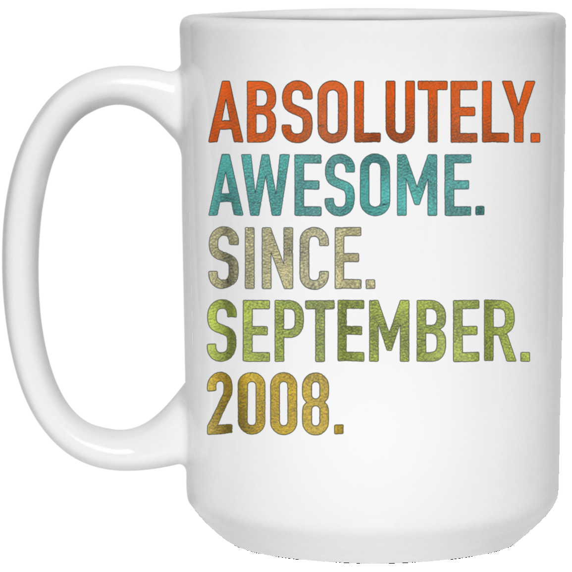 Absolutely Awesome Since September 2008 10th Birthday Shirt
