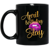 Image of April Birthday Purple Lips Slay T-shirt Birthday Gift