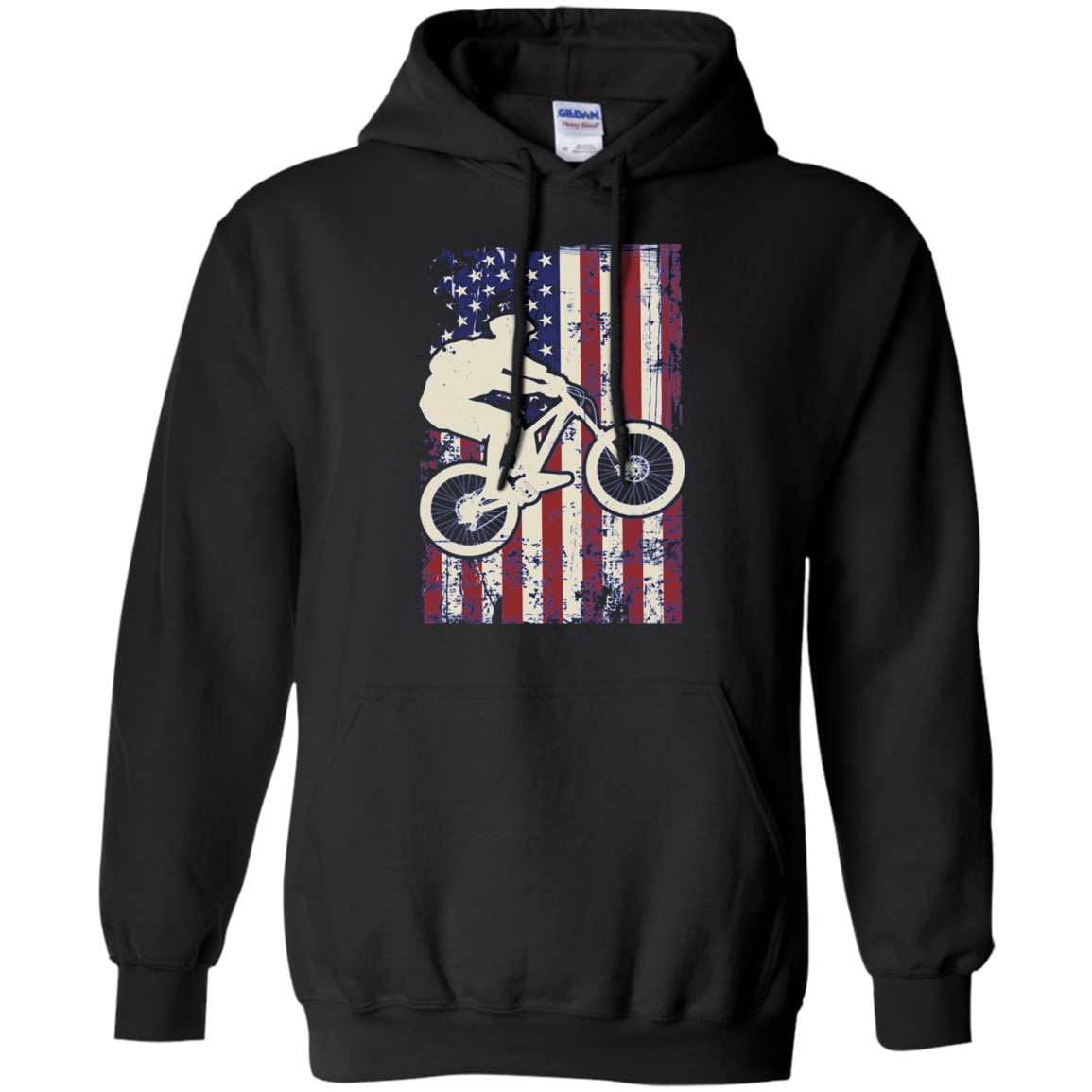 American Flag Mountain Biking Shirt Long Sleeve Bike Lover