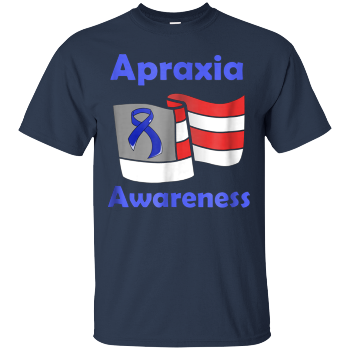 Apraxia Awareness American Flag T shirt
