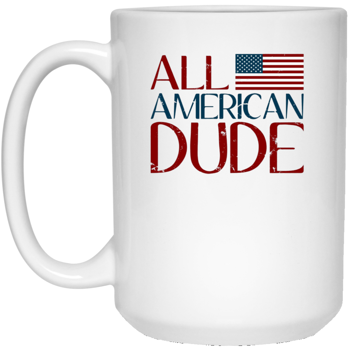 All American Dude 4th of July Patriotic America USA Shirt LS