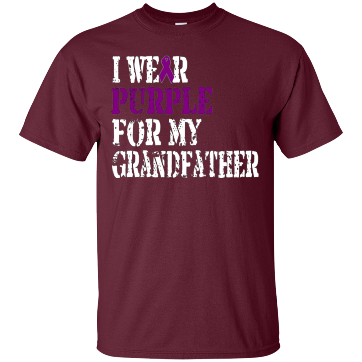 Alzheimer's Awareness Shirt I Wear Purple For My Grandfather