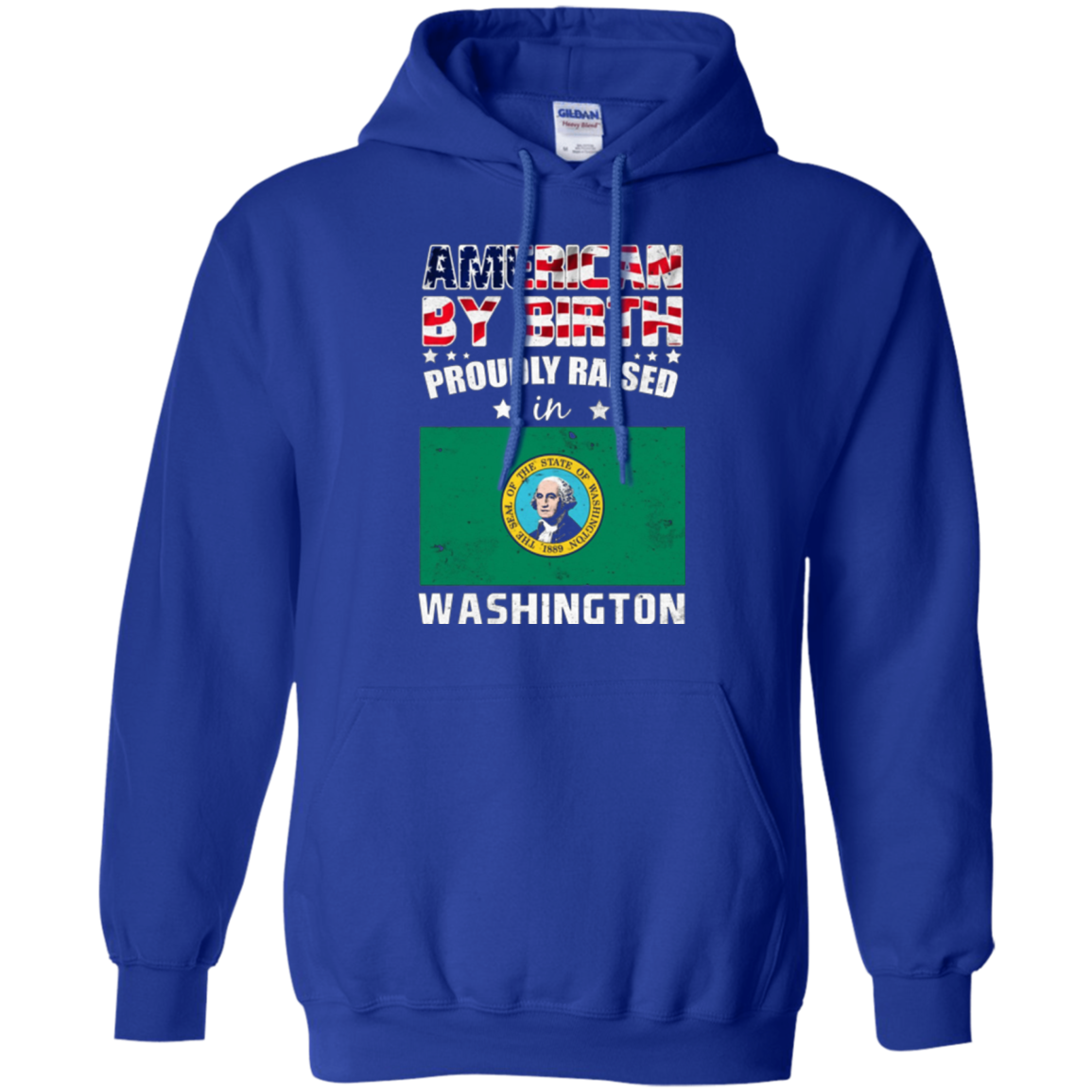 American By Birth Proudly Raised In Washington Flag Shirt