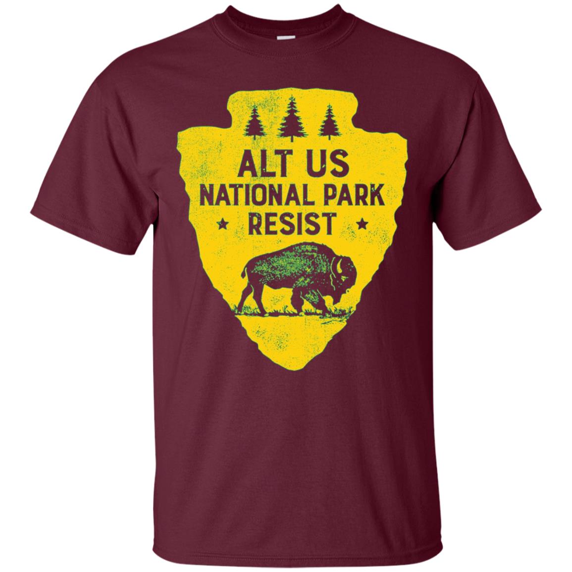 ALT US National Park Resist Service T shirt Bison Vintage