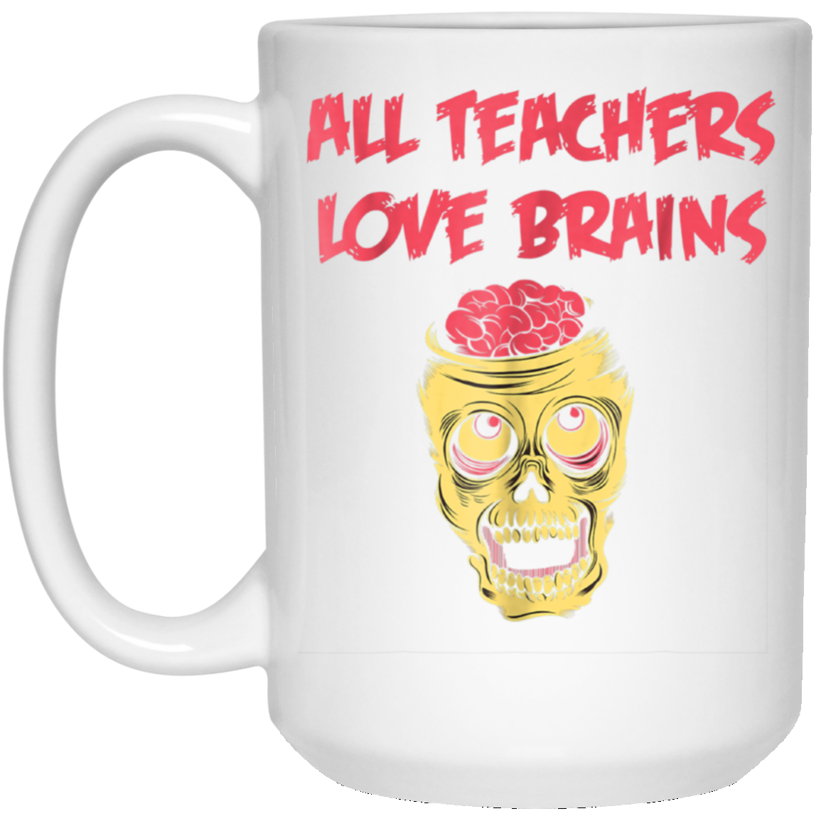 Funny Halloween Teacher All Teachers Love Brains T Shirt