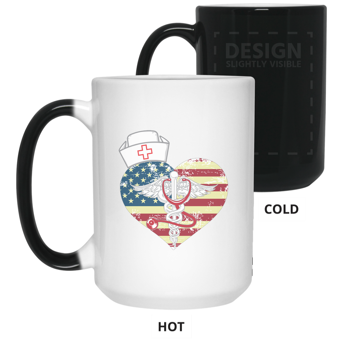 American Flag Nursing Heart National Nurse Week T-shirt