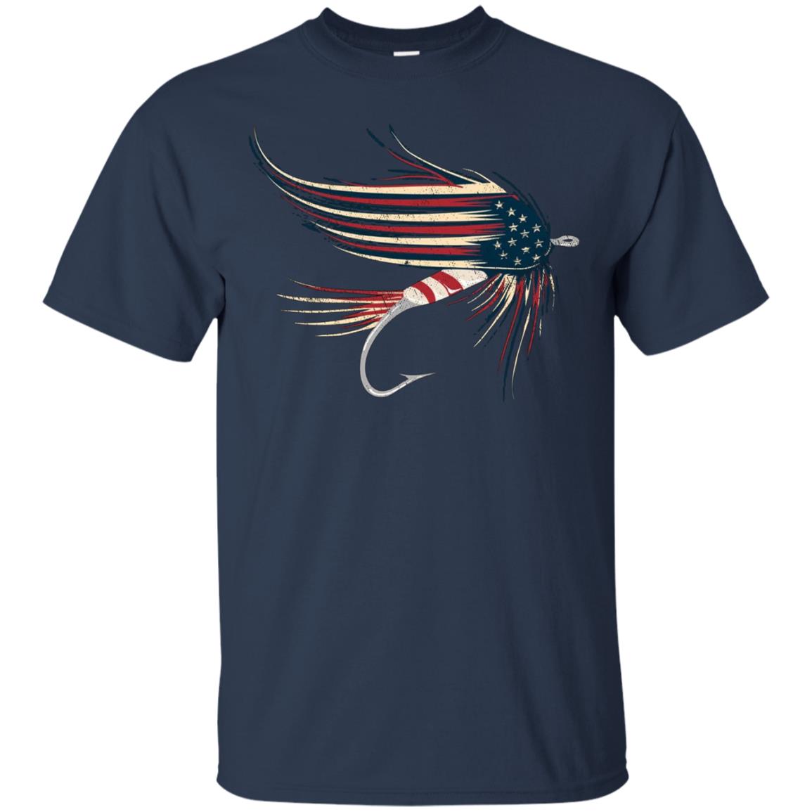 American Flag Salmon Fly T-Shirt