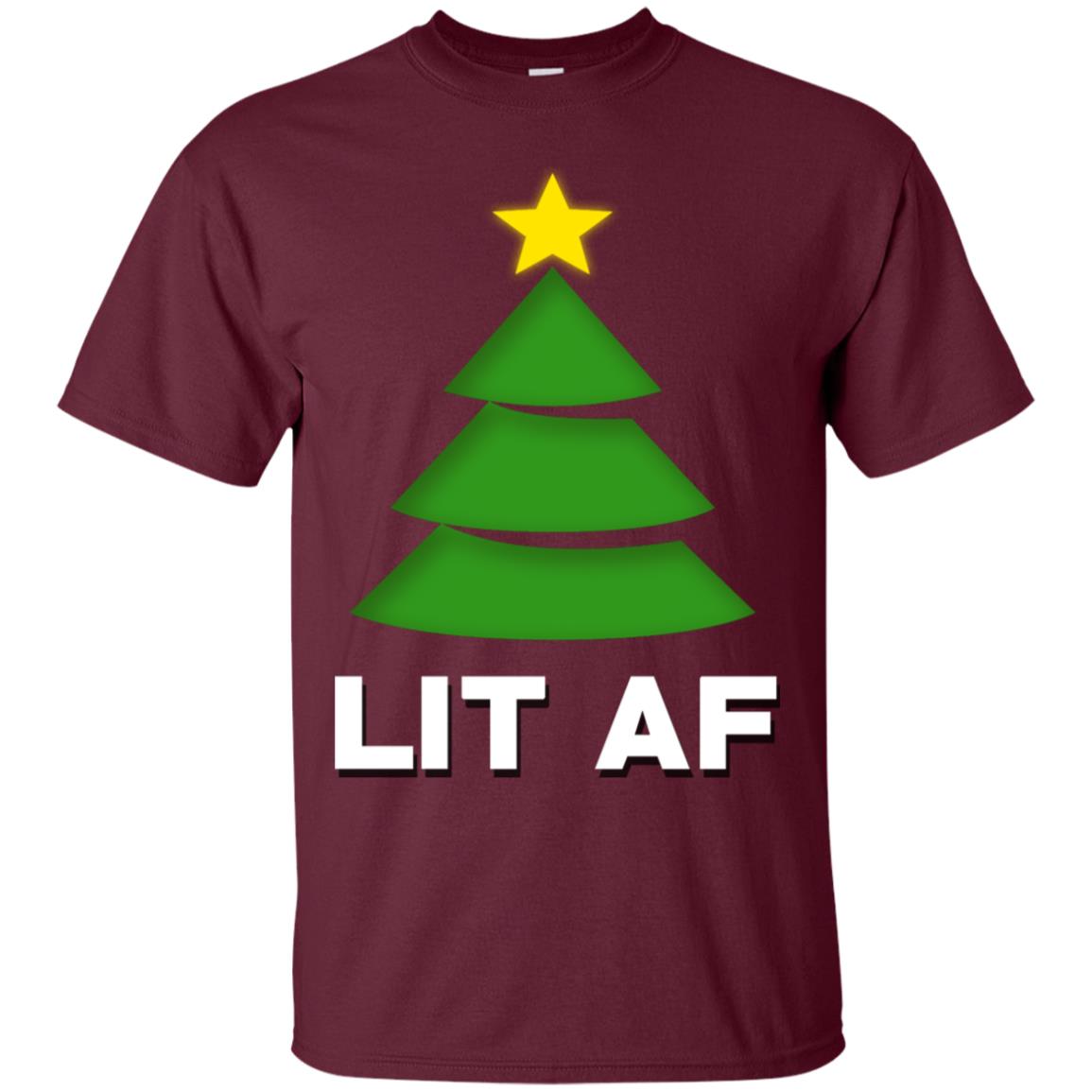Christmas Tree Lit Af Funny Christmas Shirt