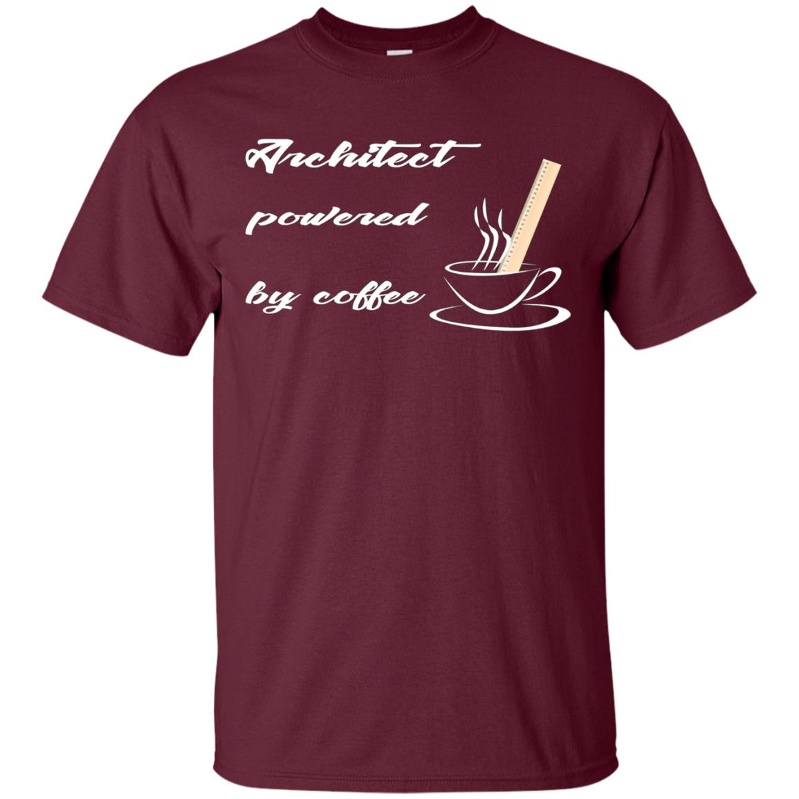 T-shirt Architecte - Architecte Powered By Coffee - Cadeau drôle