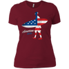 Image of American Flag Surfer Tee Shirt USA Love Surfing Surf Gifts
