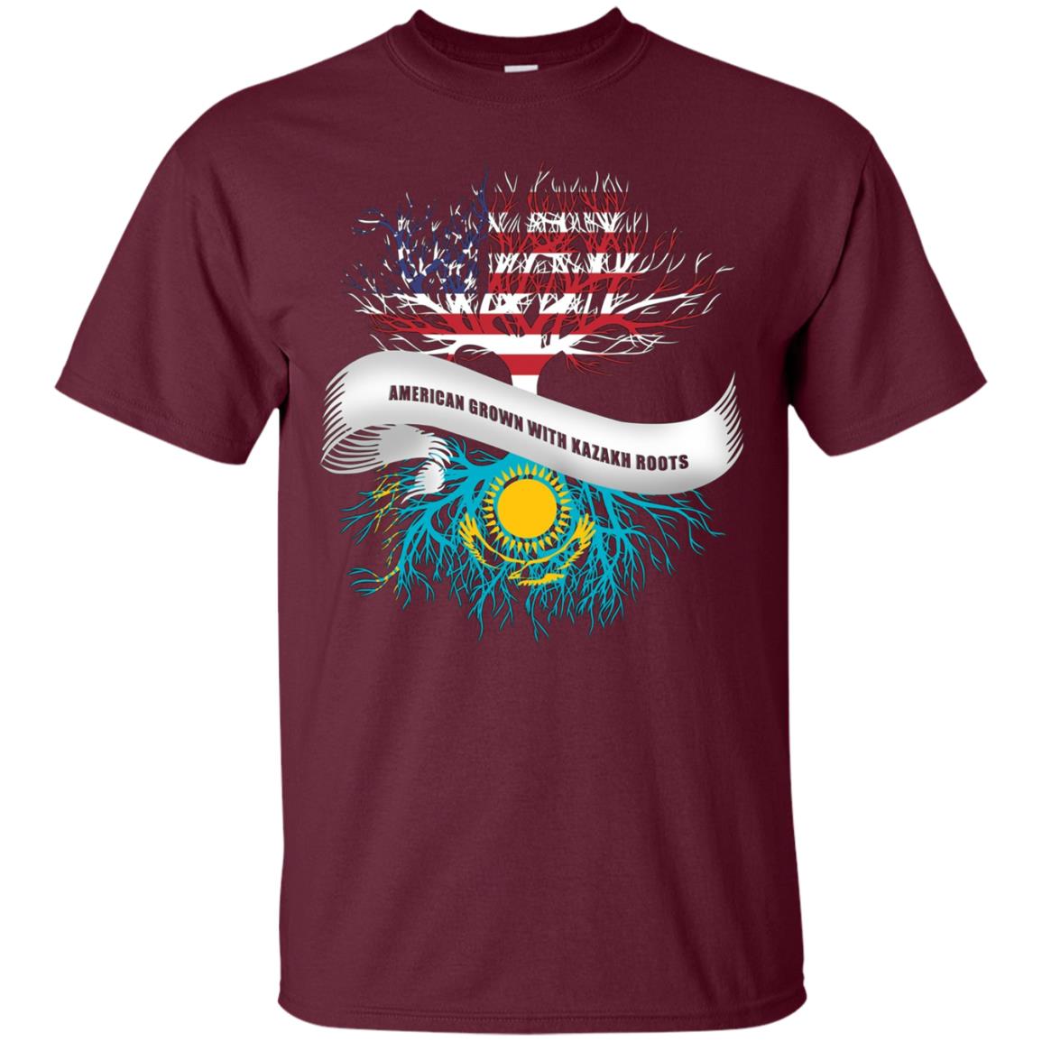 American Grown with Kazakh Roots T-Shirt Kazakhstan Tee