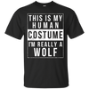 Image of Wolf Halloween Costume Shirt Funny Easy for Kids Men Women