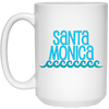 Image of Santa Monica Beach Long Sleeve T-Shirt Waves Surf Tee Shirt