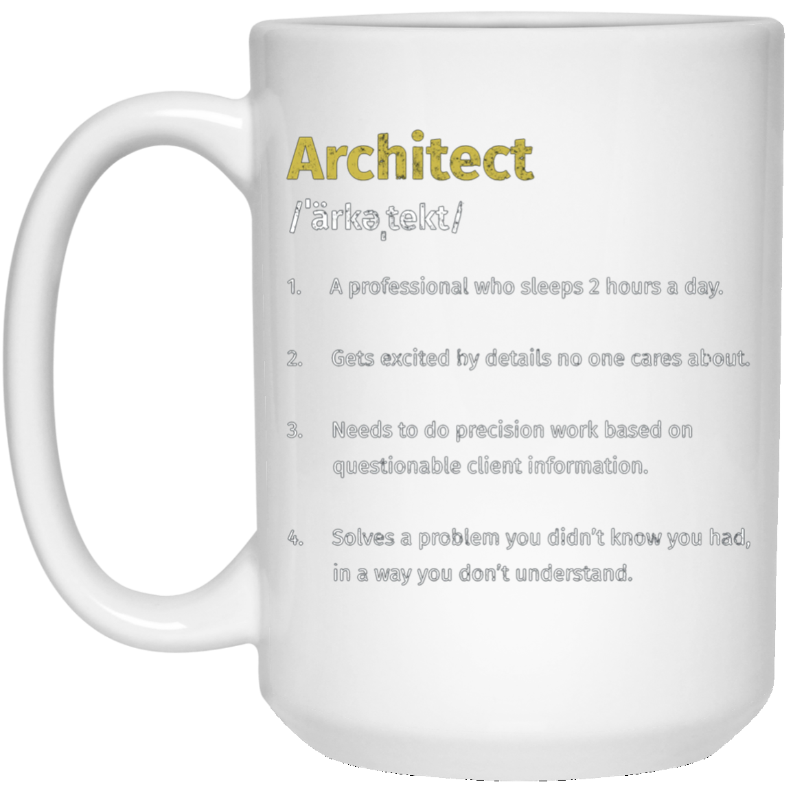 Architect Definition T-Shirt Architecture Distressed Tee