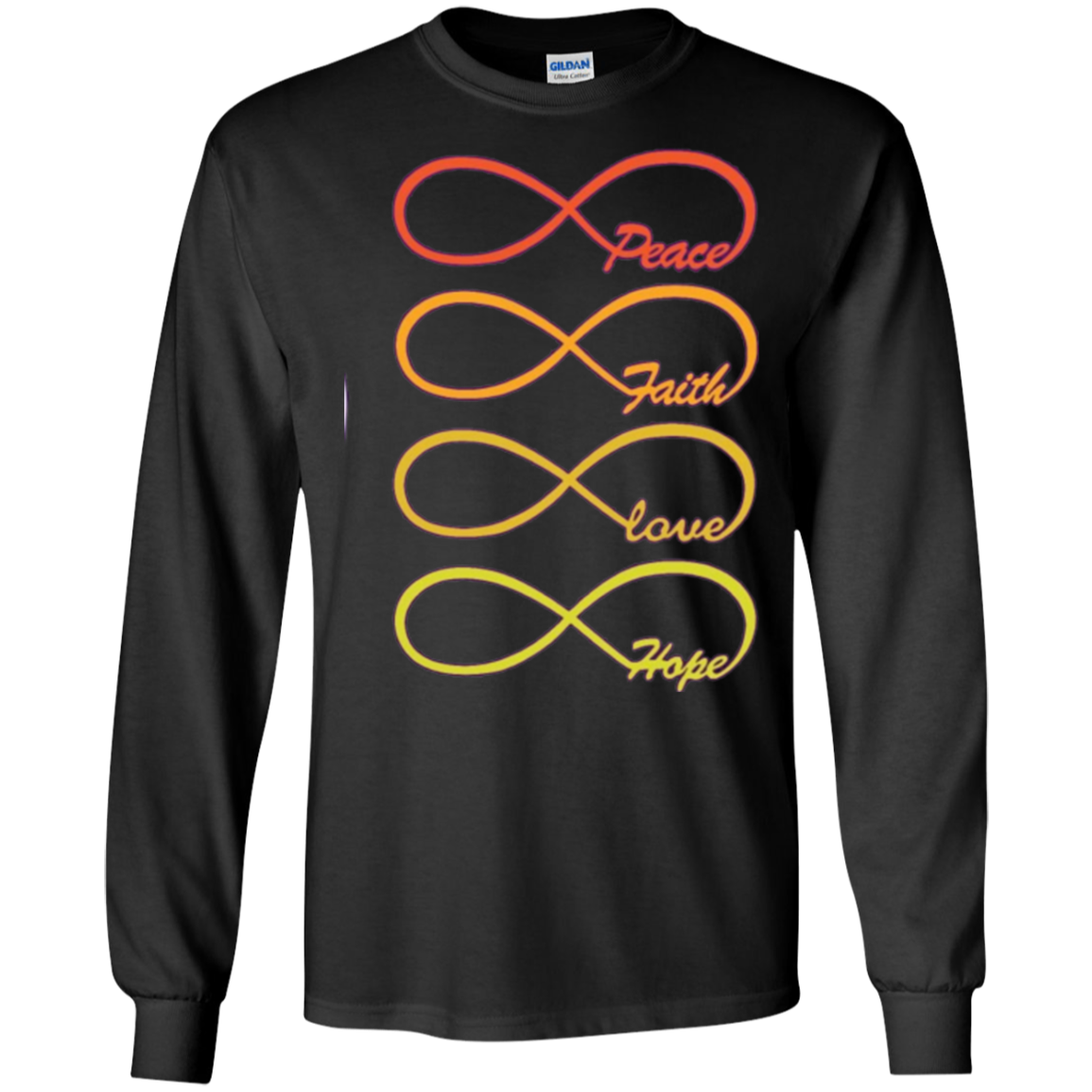 AfhhF Infinity Women's Infinity Hope Faith Love Summer Short Sleeve T-Shirt Funny Tees