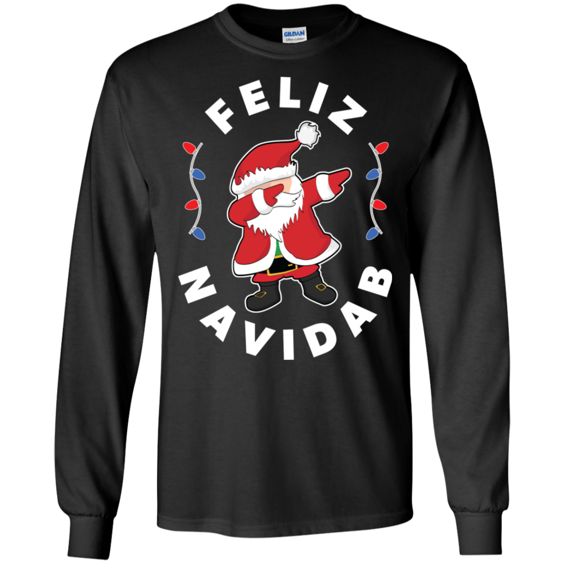 Santa Dabbing Christmas Shirt Feliz Navidab