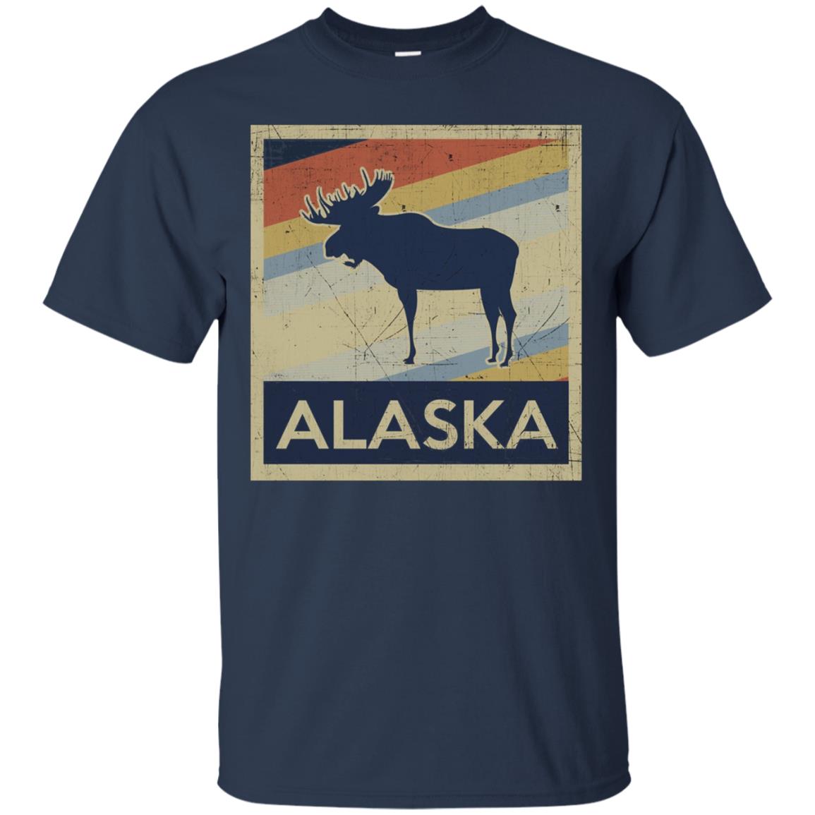 Alaska Moose Retro State Love T Shirt