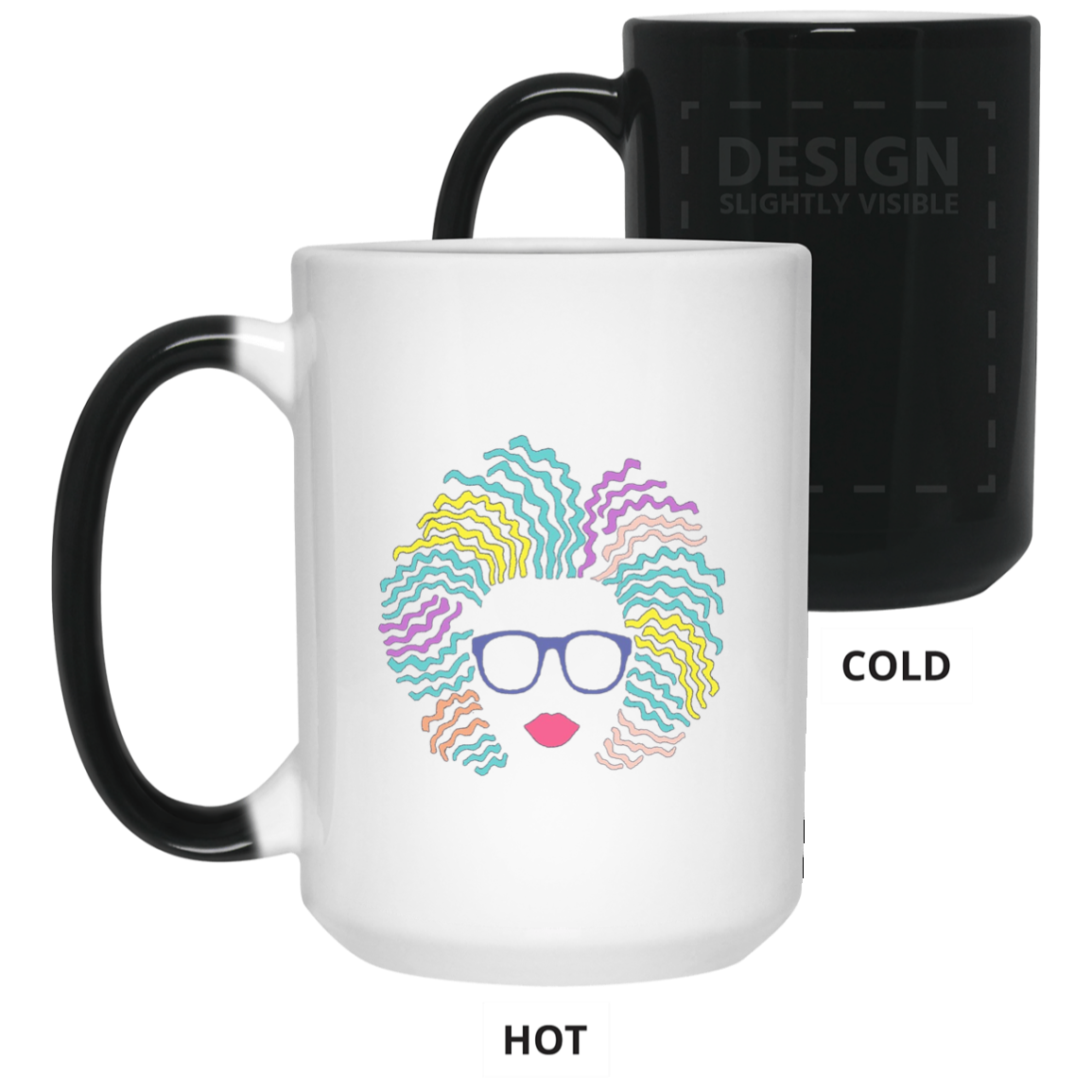 Afro Girl T-Shirt: Natural Hair & Glasses, Black Women Art