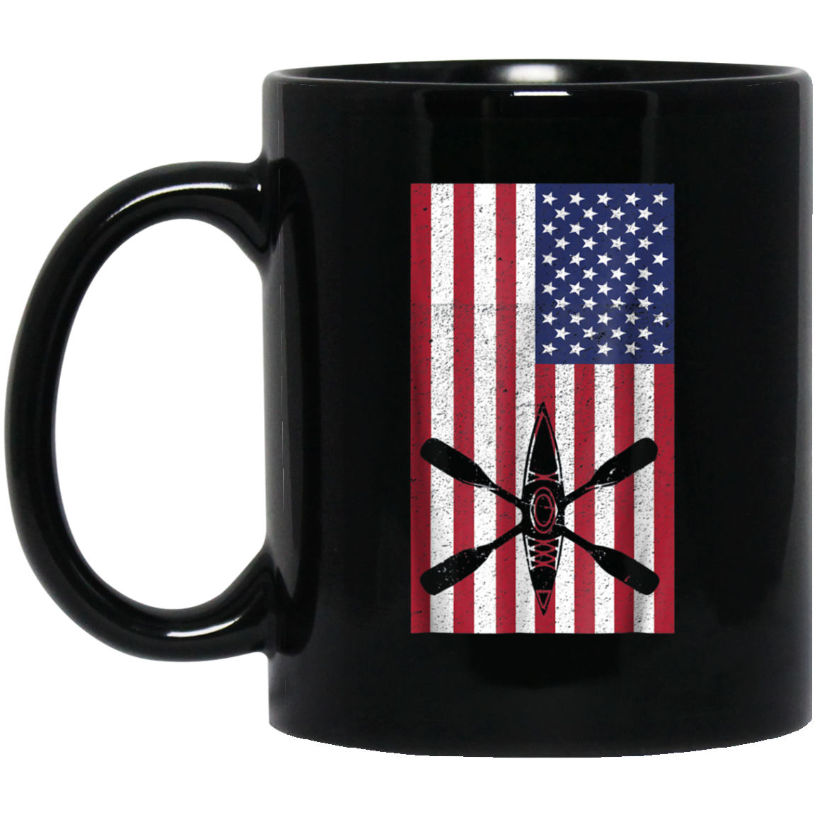 American Flag Kayak Shirt - Kayaking - Kayak Fishing