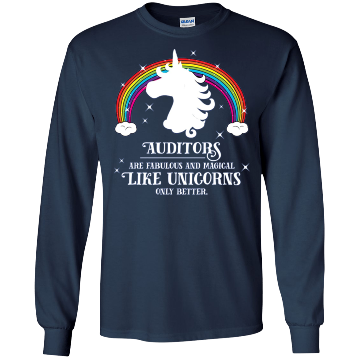 Auditors Fabulous Magical Unicorns Funny Long Sleeve Shirt