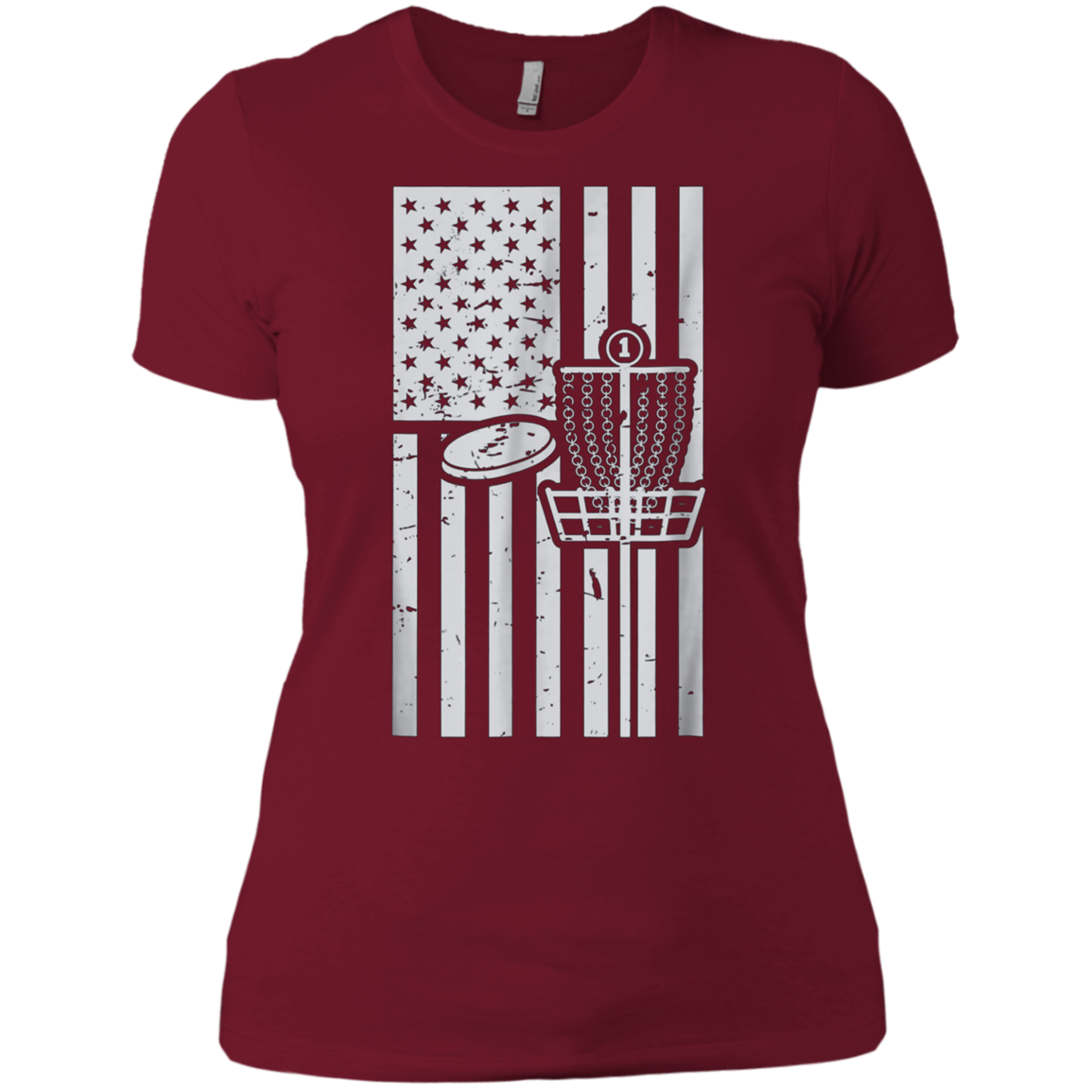 American Flag USA Disc Golf Sports Game Funny T Shirt Gift