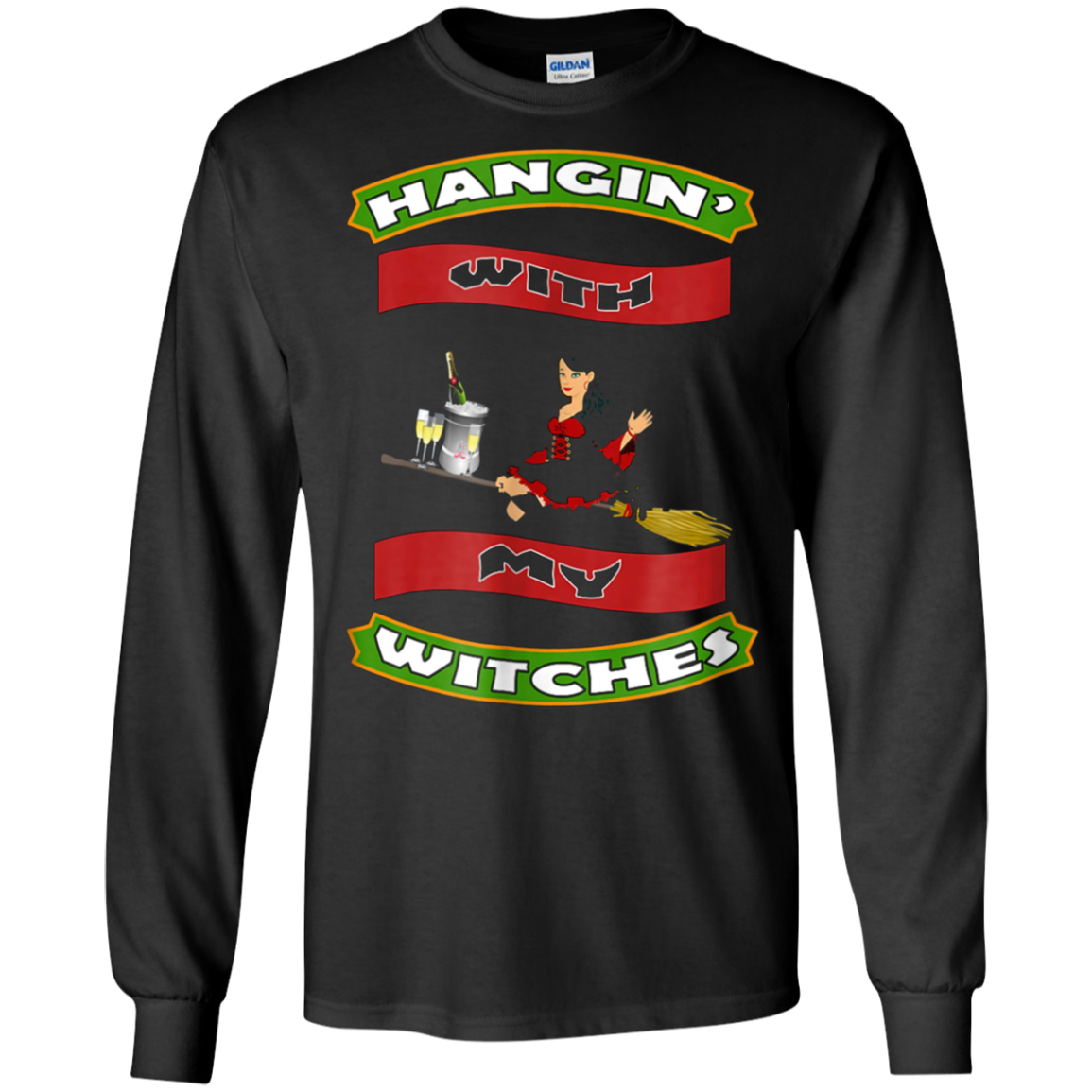 Funny Halloween Witch T Shirt Hangin With My Witches