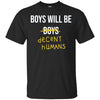 Image of T-shirt à manches longues pour adulte "Les garçons seront des humains décents"