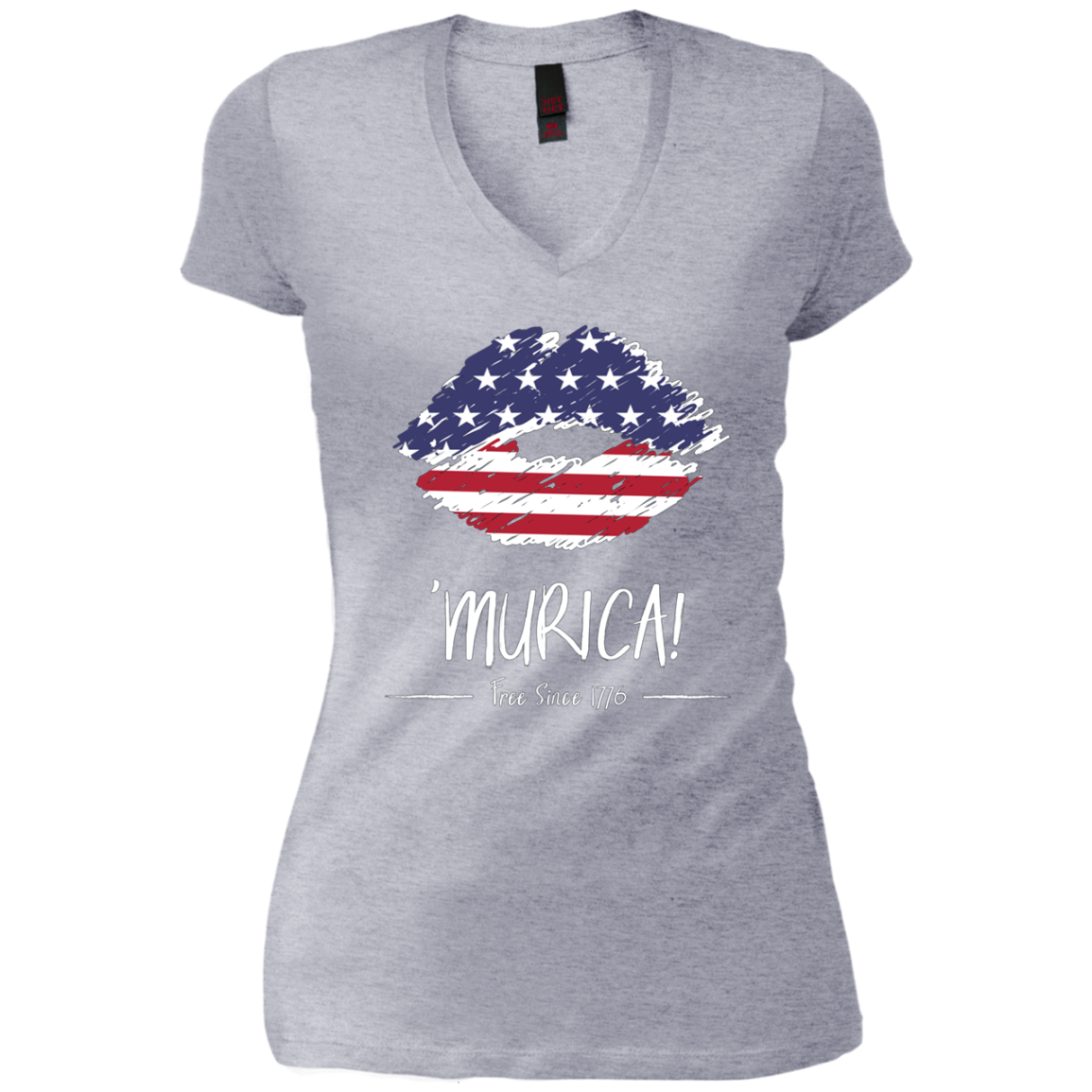 'Murica Shirt America Flag on Lips, 4th July