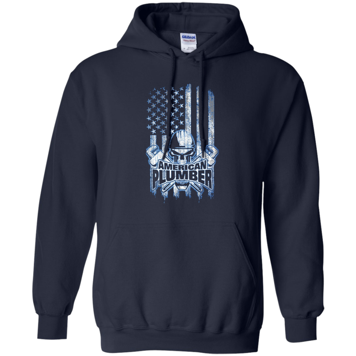 American Plumber T-Shirt Skull and Wrenches