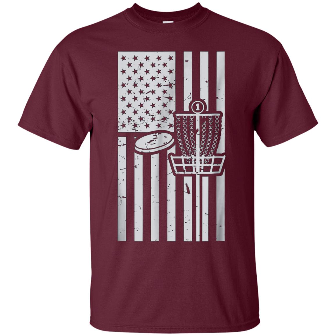 American Flag USA Disc Golf Sports Game Funny T Shirt Gift