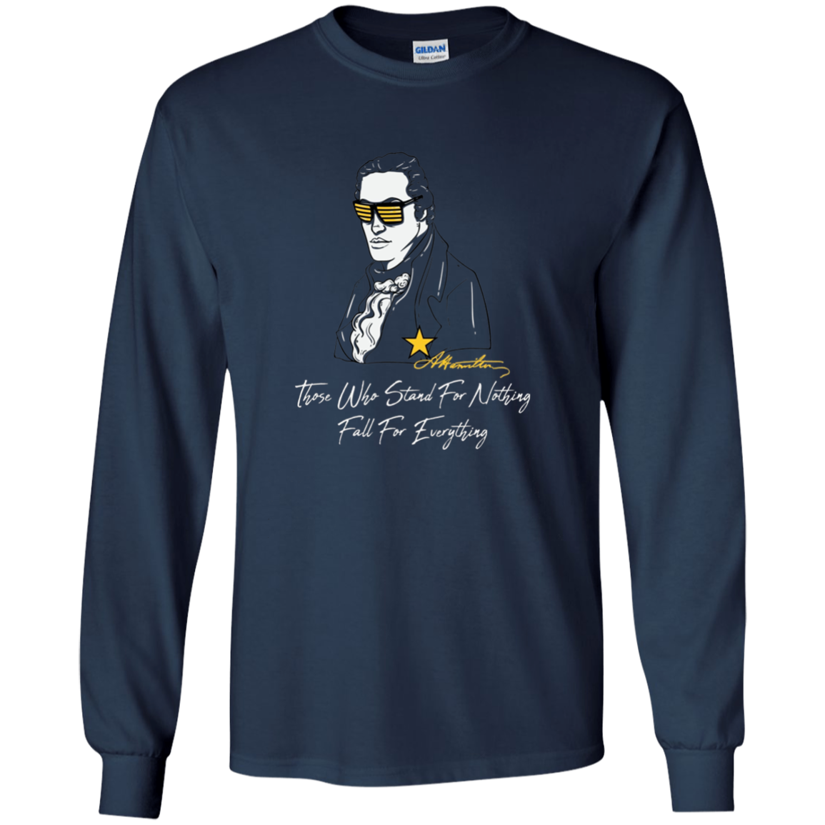 Alexander Hamilton Long Sleeve T-Shirt Founding Fathers USA
