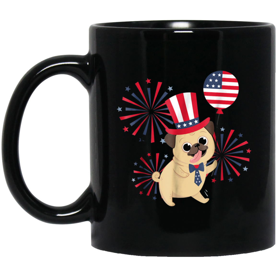 4th of July T-Shirt - Funny Fourth of July Pug Shirt
