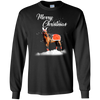 Image of Santa Merry Christmas Horse TShirt Farm Farmer Christmas Tee