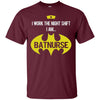 Image of Adult Nurse T-Shirt Am Bat Nurse I Work The Night Shift Shirt