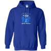 Image of Je porte un t - shirt bleu pour quelqu'un que j'aime.
