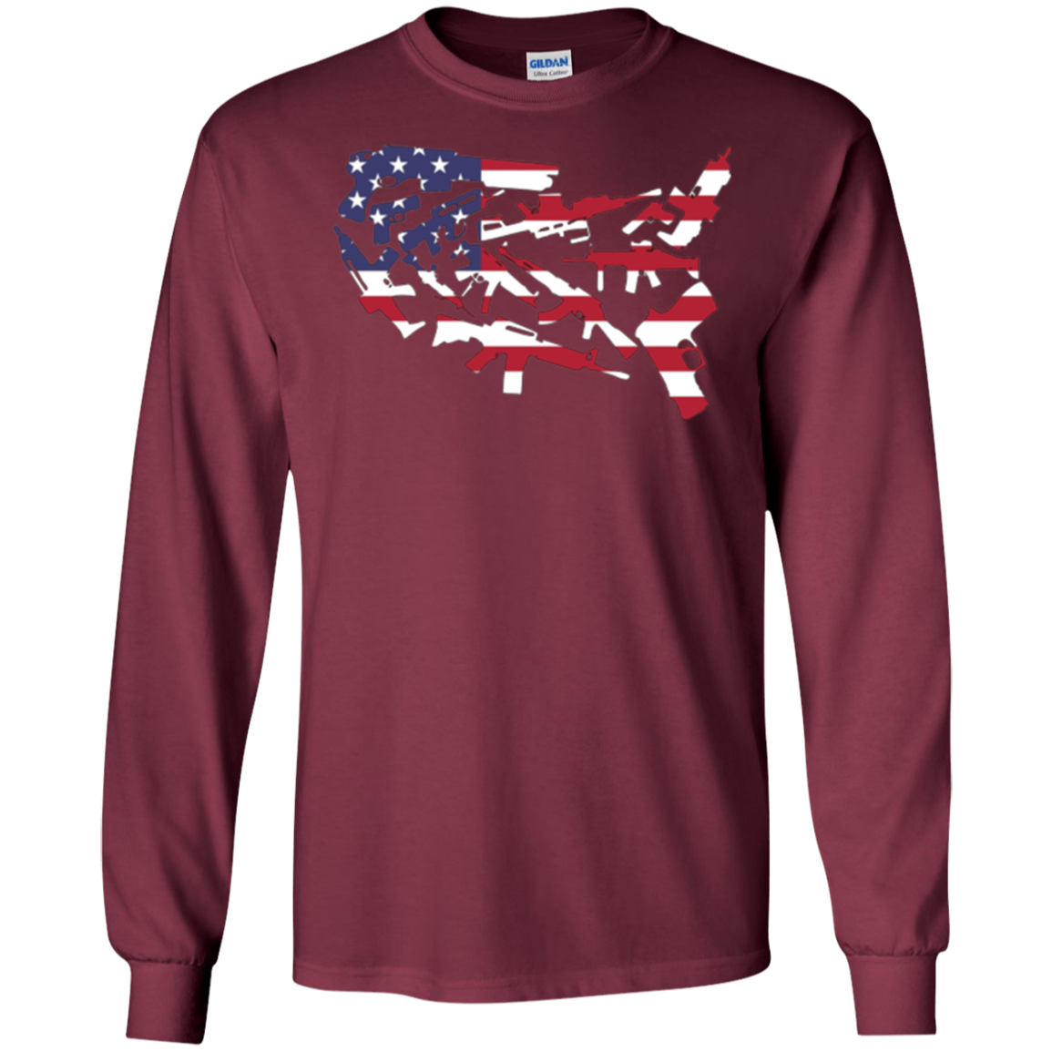 American Gun Shirt: United States Flag Pattern