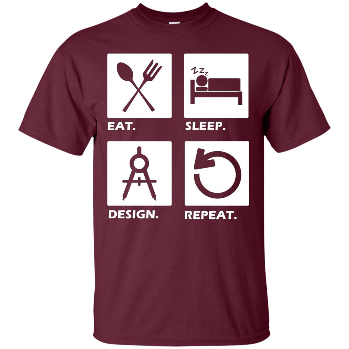 Architect funny Long Sleeve Man Women Eat Sleep Design Tee