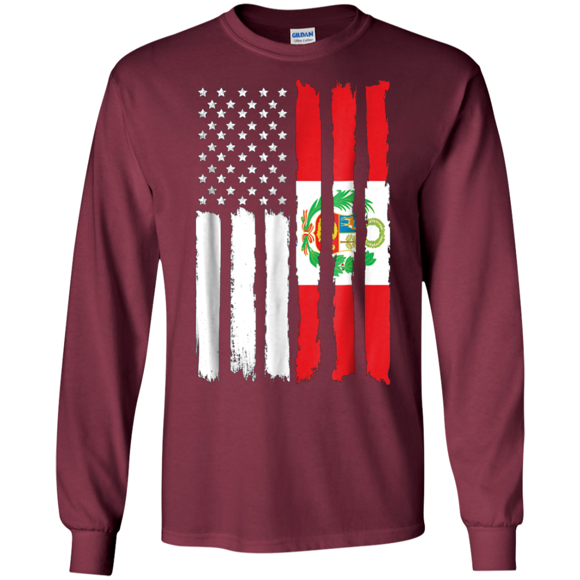 American Peru Patriotic Flag T-shirt