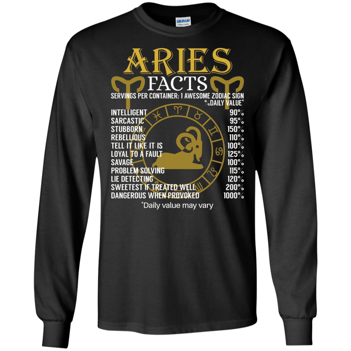 Aries Facts Zodiac Sign T-Shirt