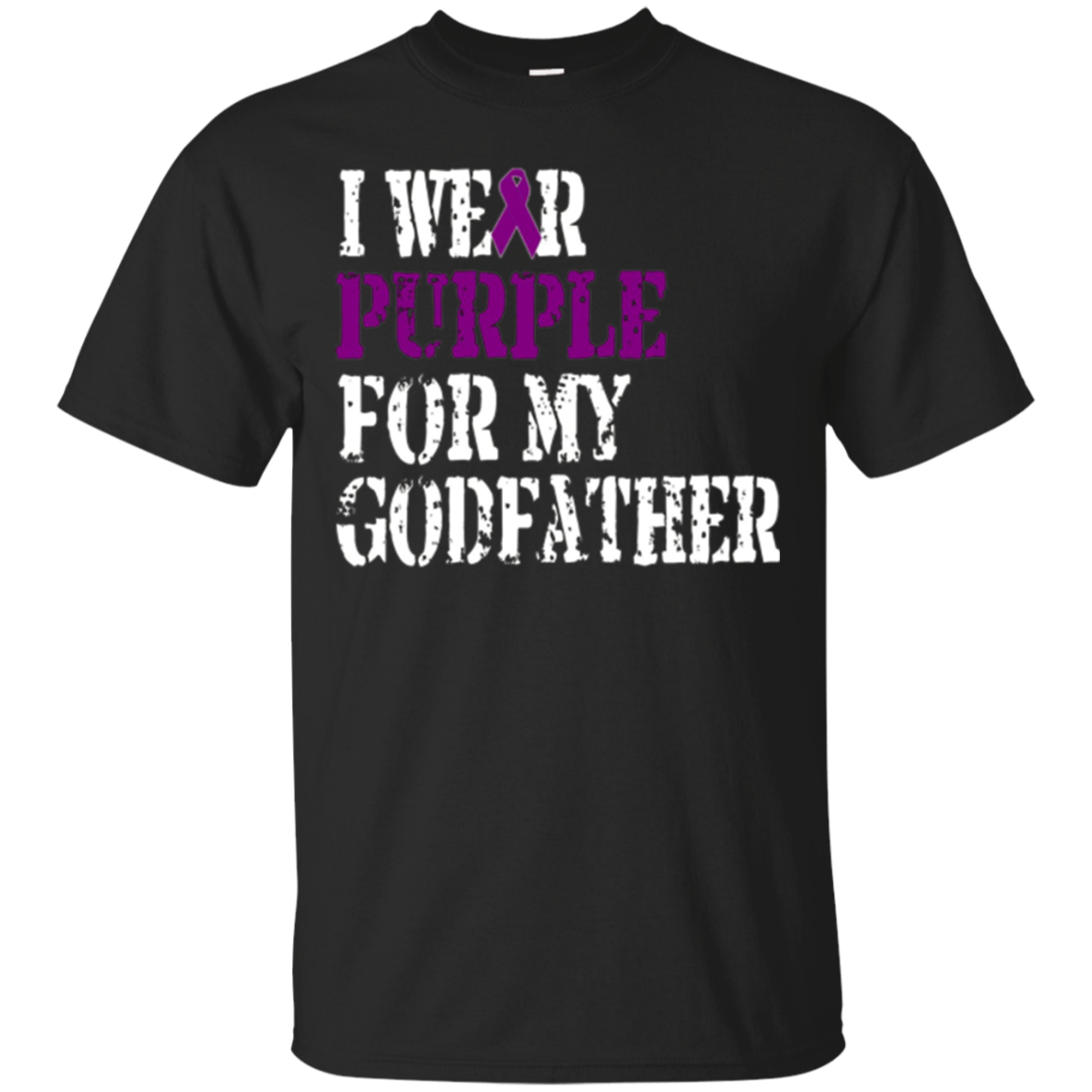 Alzheimer's Awareness T-shirt I Wear Purple For My Godfather