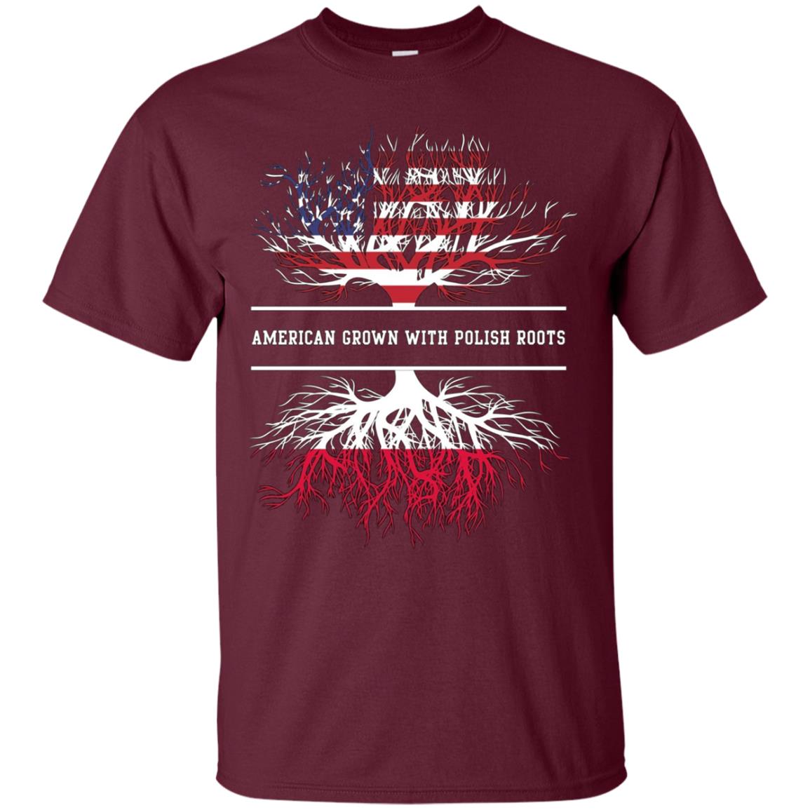American Grown With Polish Roots T-Shirt Poland Tee