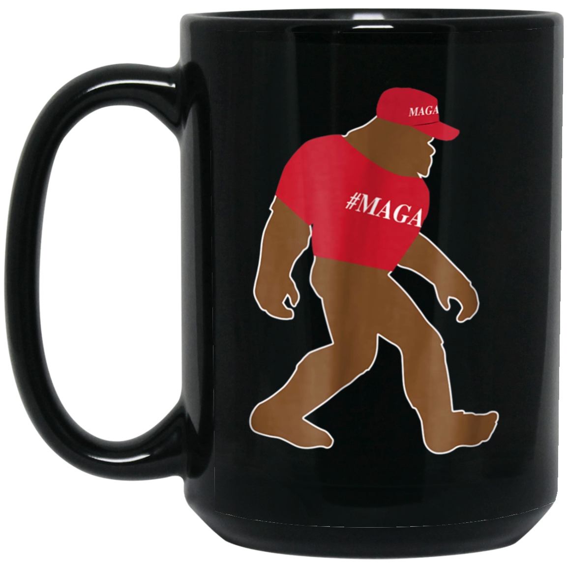 Bigfoot Wearing #MAGA Hat T-Shirt Trump Republican