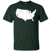Image of American Map Shirt Ice Hockey Rink Novelty Long Sleeve Tee