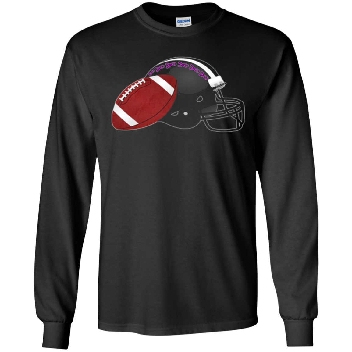 Alzheimer Awareness Purple Ribbon Shirt For Football Fans