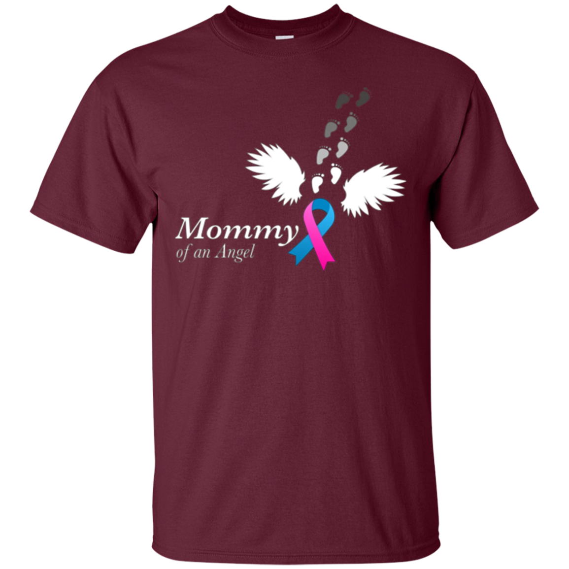 Angel Mommy T-Shirt. Miscarriage Awareness Infant Loss Tee