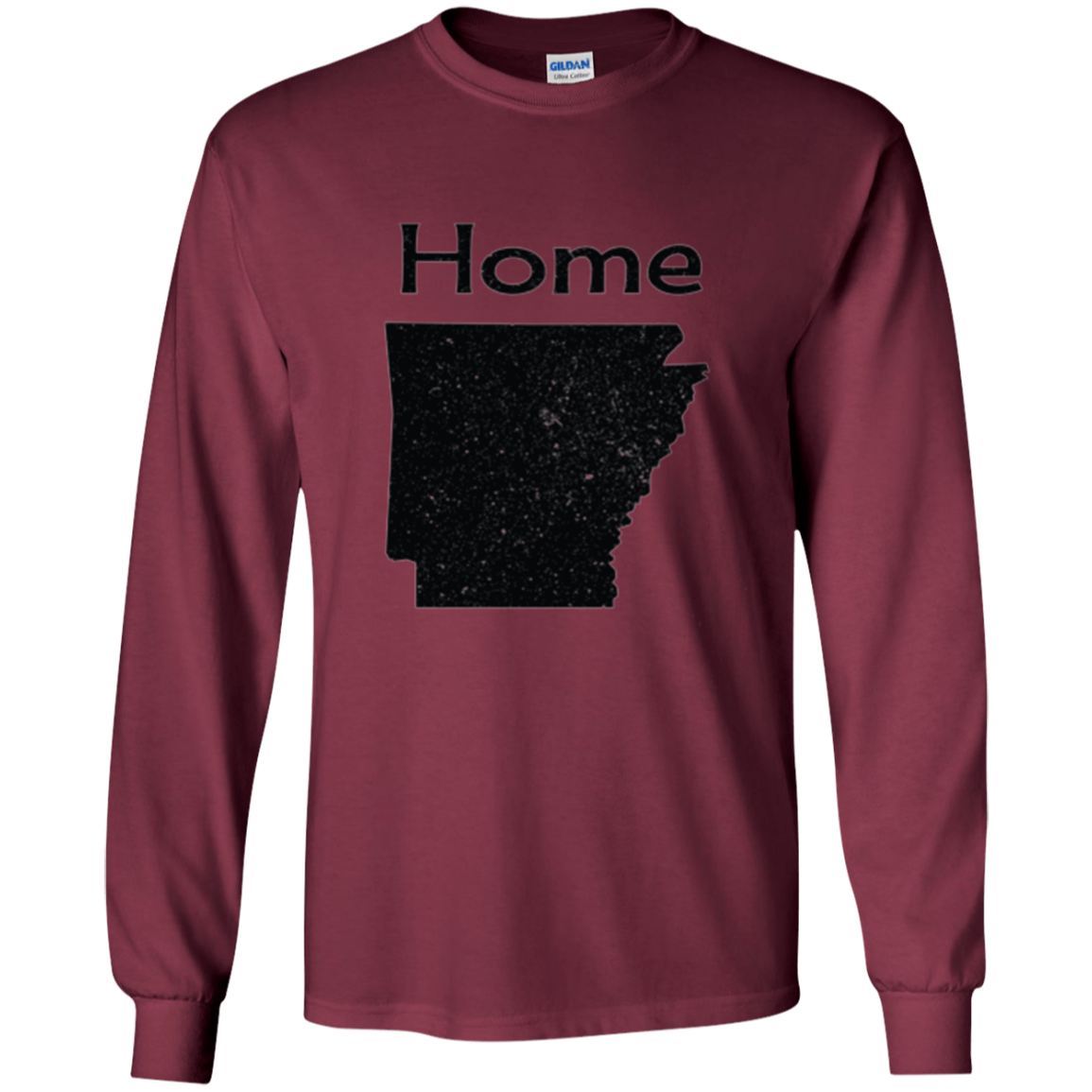 Arkansas Distressed Home State light long sleeve t-shirt